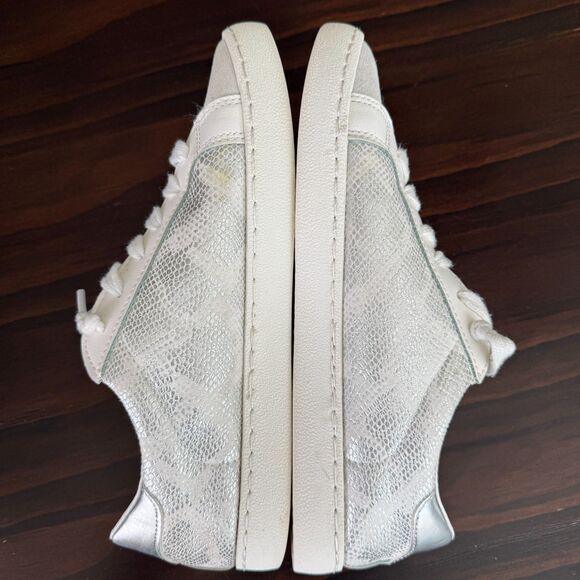 Vintage Havana Carla Silver Snake Sneakers Woman's 8 Reptile Grey Silver Print - Picture 6 of 11